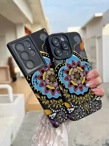 Flower Pattern Anti-fall Phone Case - Multicolor - View 3