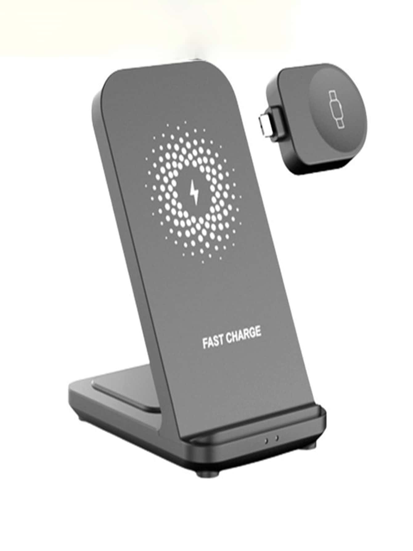 1pc Black 3-in-1 Fast Wireless Charger Stand Compatible With Samsung Galaxy Z Flip S22 S21 S20 S10 Ultra Note Galaxy Watch 5 4 Galaxy Buds Airpods 2 3 Pro (only Compatible With Samsung Watch, Not Compatible With Apple Watch And Other Brand Watches) - Black - View 1