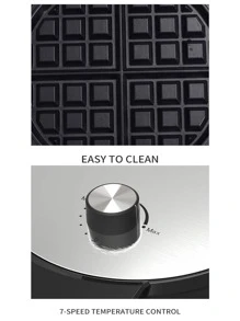 1入組插頭式1000w多功能薄餅機kj-505,高功率,快速加熱,加熱均勻,可拆卸設計,易於清潔,智能控溫,細膩質感,健康飲食,防沾粘設計,健康塗層,耐高溫手柄,操作簡便,家庭便攜式 - 黑色 - 查看 9