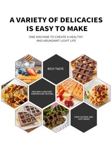 1入組插頭式1000w多功能薄餅機kj-505,高功率,快速加熱,加熱均勻,可拆卸設計,易於清潔,智能控溫,細膩質感,健康飲食,防沾粘設計,健康塗層,耐高溫手柄,操作簡便,家庭便攜式 - 黑色 - 查看 4