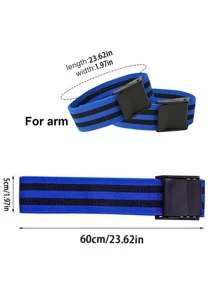 4pcs Set Blood Flow Restriction (BFR) Occlusion Cuffs, Adjustable For Arms, Thighs & Hips, Suitable For Women & Men, Promote Muscle Growth In Biceps, Legs - Blue - View 6