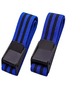 4pcs Set Blood Flow Restriction (BFR) Occlusion Cuffs, Adjustable For Arms, Thighs & Hips, Suitable For Women & Men, Promote Muscle Growth In Biceps, Legs - Blue - View 3