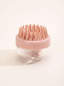 Silicone Head Body Massager Push-Type Silicone 1 Piece Massage Shampoo Brush Pet Bath Brush With Liquid Addition, Dog Massage Brush Cat Bath Brush, Body Shower Brush Bath Spa Weight Loss Massage Brush Hair Brush Comb - Pink - View 7