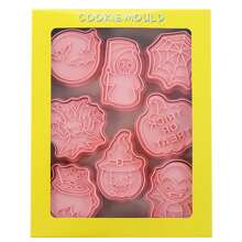 8pcs/set Cartoon Halloween Biscuit Mold, Pumpkin Vampire Cookie Cutter Fondant Cake Baking Tools - Pink - View 5