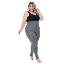 Plus Size Leggings - 灰色 - 查看 3