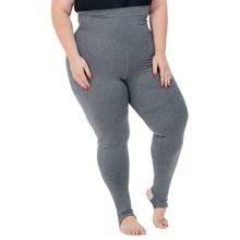 Plus Size Leggings - 灰色 - 查看 5