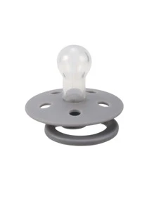 1pc Multicolor Macaron Style Pacifier For Soothing Baby, S Size For 0-6 Months, L Size For 6-36 Months, Made Of Soft Silicone Material - Dark Grey - View 3