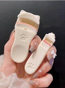 2入組貓爪形狀睫毛夾帶矽膠墊,便攜和迷人設計,合適適合女士,女孩和全部眼睛形狀