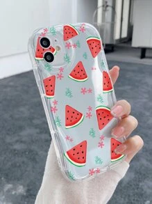 Summer Watermelon Painted Clear Phone Case