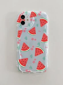 Summer Watermelon Painted Clear Phone Case