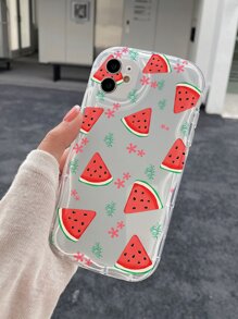 Summer Watermelon Painted Clear Phone Case