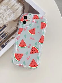 Summer Watermelon Painted Clear Phone Case