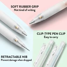 Aesthetic Mechanical Pencils - 3PCS Pastel Mechanical Pencils for Kids, Pink & Blue & Green 3 Colors, Cute Mechanical Pencil with Eraser Refill for Students Writing, Drawing - Nhiều màu - Xem 2