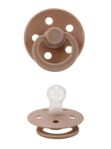 1pc Multi-color Macaron Design Pacifier For Newborn Baby, Made Of Silicone, Suitable For Baby From 0-6 Months (size S) Or 6-36 Months (size L), Ultra Soft, Can Help Comfort And Soothe Baby During Teething - Brown - View 1