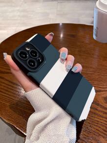 1 étui pour téléphone portable à motif écossais bicolore, doux et compatible avec les modèles iPhone et Samsung