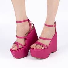 Women Heeled Sandals - 玫紅色 - 查看 1