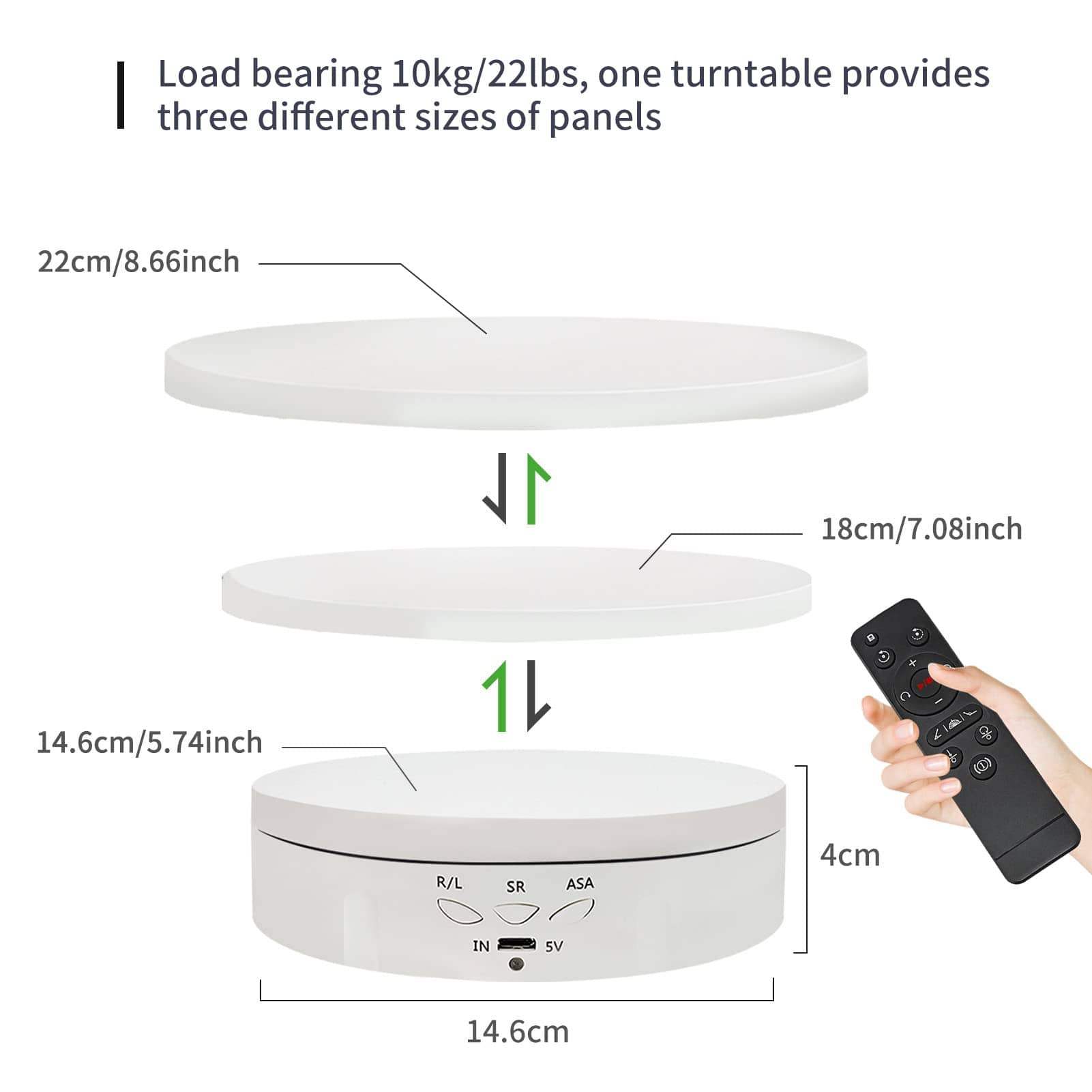 Remote Motorized Rotating Display Stand Turntable Motorized Lazy Susan