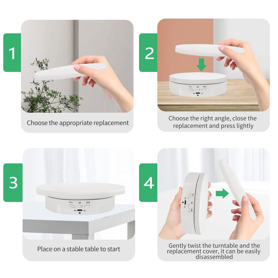 Remote Motorized Rotating Display Stand Turntable Motorized Lazy Susan