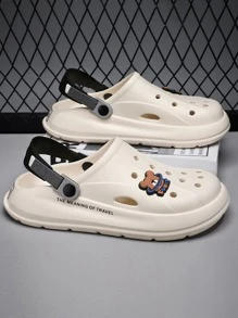 de hombres con abertura Zapatos , uso dual anti deslizante oficina & playa Zapatillas , transpirable Sandalias