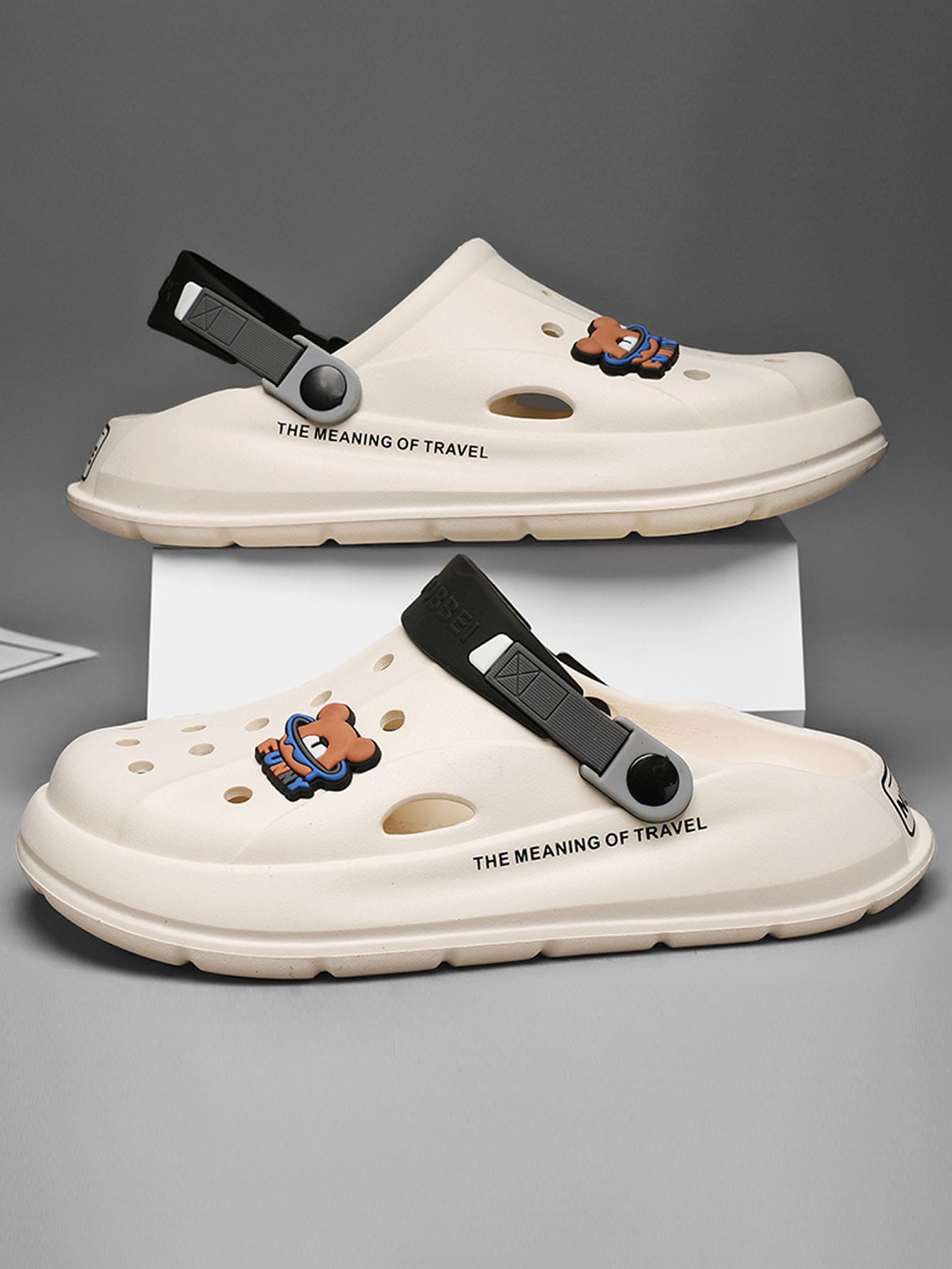 de hombres con abertura Zapatos , uso dual anti deslizante oficina & playa Zapatillas , transpirable Sandalias