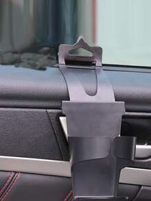 1pc Universal Car Cup Holder, Door-mounted Beverage Rack - Black - View 4