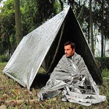 3Pcs Emergency Blanket Outdoor Survival Rescue First Aid Foil Thermal Blanket Hypothermia Windproof Multi-Use For Explore Camping 2 Types Of Packaging Are Randomly Shipped - Silver - View 6