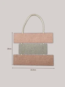 Placa Decorativa MDF com Corda 28x22,3cm - Azul - Visão 3