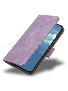 Magnetic Wallet Phone Case PU Compatible With iPhone15/15Plus/15Pro/15Promax - Mauve Purple - View 4