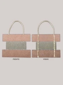 Decorative MDF Plate With Rope 28x22.3cm - 粉色 - 查看 3