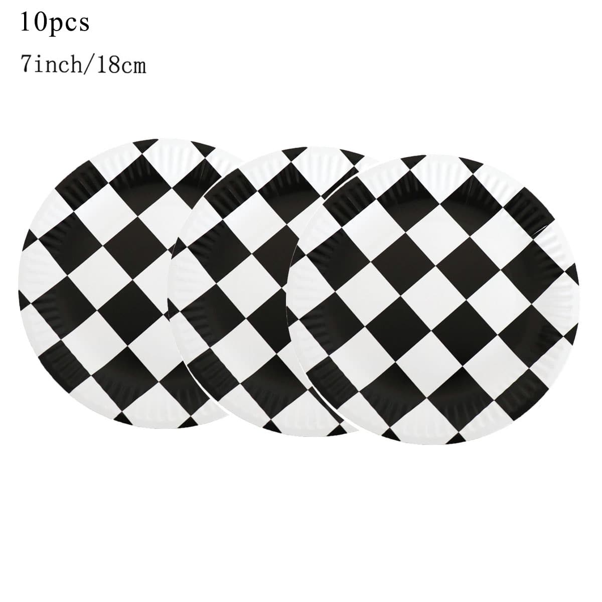 一次性菱形有圖案的餐盤 - 杏色 - 查看 1