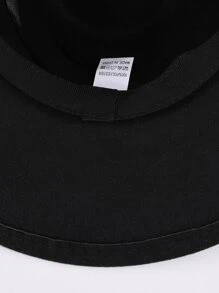 1pc Fashionable Black Western Cowboy Hat - Black - View 5
