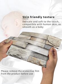 20 件 5.91*11.81 英寸自粘乙烯基古矩形岩纹墙砖贴纸哑光防水墙贴适用于浴室、厨房、客厅、卧室、家居装饰、翻新贴纸可剥离墙板、墙纸、壁纸、春季装饰物品让您的家焕然一新，拉玛装饰贴纸 - 卡其色 - 查看 3