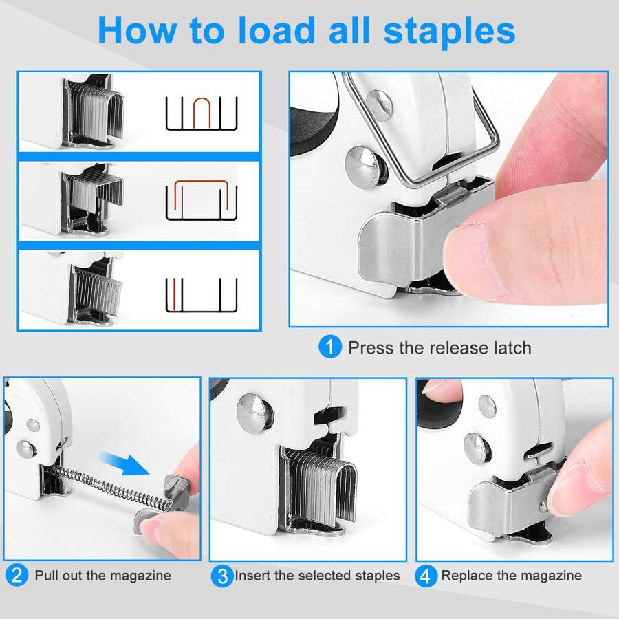 Staple Gun, 3 In 1 Heavy Duty Staple Gun Kit With 300 Staples