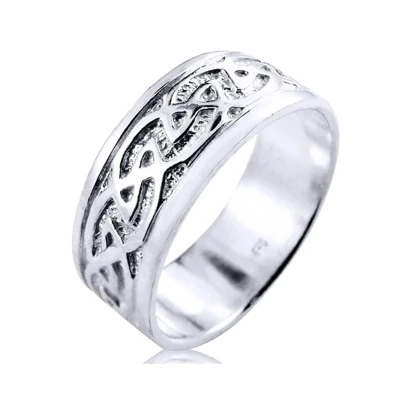 Anel Masculino Infinito Celta De Pura Prata 925 - Exclusivo