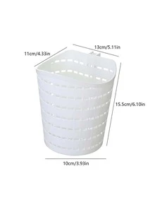 Bathroom Rotatable Single Hook Hanging Plastic Storage Basket Shower Caddy, Kitchen Tabletop Organizer Hanging Storage Basket - Blue - View 4