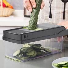 16 件/套,蔬菜切碎機,多功能水果切片機,手柄食物刨絲器,蔬菜切片機,帶容器切割機,帶多個可互換刀片的洋蔥切碎機,家用土豆切絲機,廚房小工具,營地廚具,廚房用品 - 查看 4