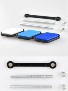 1入組復古三色條紋貼紙貼花兼容豐田RAV4配件,格柵擋泥板套側半身裙保險槓側鏡子 - 藍色 - 查看 4