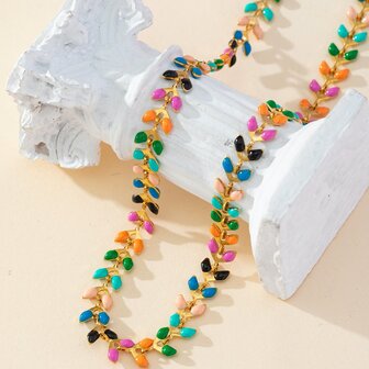 1入組流蘇&飛機設計時尚項鍊鏈條適合女士