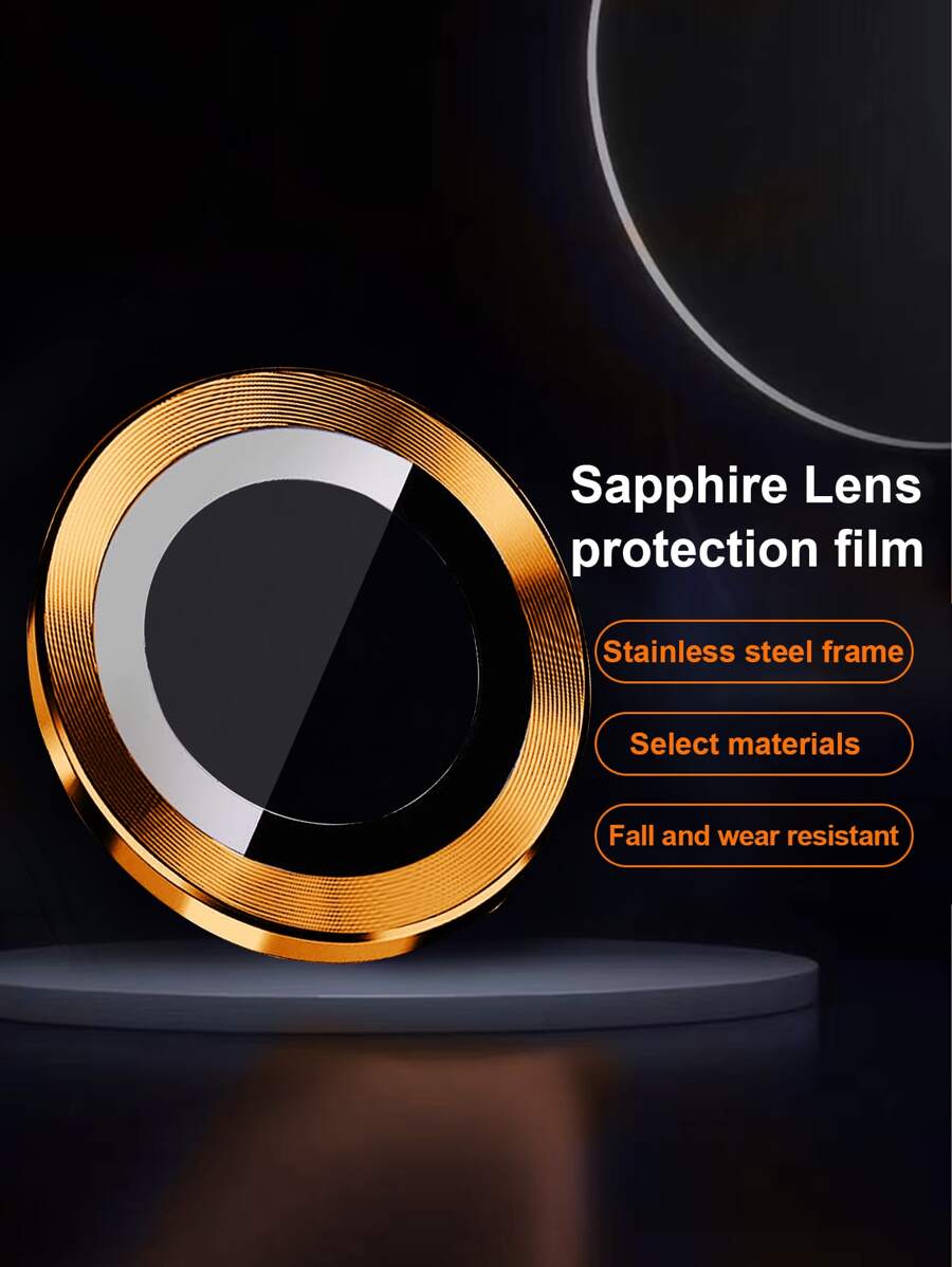 3 cáiTương thích với kính cường lực iPhone 14 Pro Max Tương thích với iPhone 11 12 13 Pro Max Mini Plus Bảo vệ camera màu cam - trái cam - Xem 1