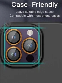 3 cáiTương thích với kính cường lực iPhone 14 Pro Max Tương thích với iPhone 11 12 13 Pro Max Mini Plus Bảo vệ camera màu cam - trái cam - Xem 7