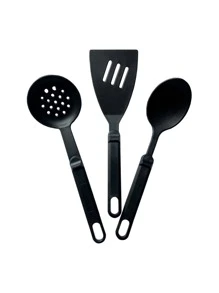 Jogo de Panelas 09 Peças Alumínio polido + Utensílios - Prata - Visão 9