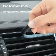 10pcs Pink Car Air Vent Decorative Strips, Rhinestone Shiny Car Accessories Air Conditioning Vent Decorative Strips, Car Interior Decorative Strips, Car Styling - Pink - View 8