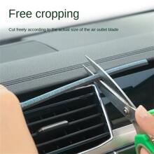 10pcs Pink Car Air Vent Decorative Strips, Rhinestone Shiny Car Accessories Air Conditioning Vent Decorative Strips, Car Interior Decorative Strips, Car Styling - Pink - View 11