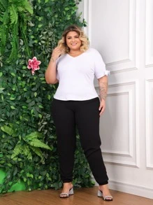 Plus Size Blouses - White - View 3