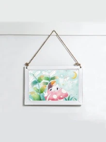 創意水彩著色本，贈送水彩素描本，卡通便條，兒童繪畫本，附送水彩畫和水彩紙，適合聖誕節、復活節等各種節日。隨機顏色1本，20頁，1入組調色板，和1入組畫筆 - 彩色 - 查看 5