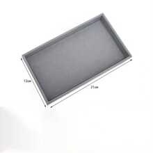 1 Miếng Đúng mốt Đồ trang sức Trưng bày Cái mâm Đối với Hằng ngày Lưu trữ Và Tủ trưng bày - Xám - Xem 2