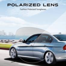 复古经典男女款户外透明镜框彩色镜片运动冰蓝色时尚眼镜 - 淺藍色 - 查看 5