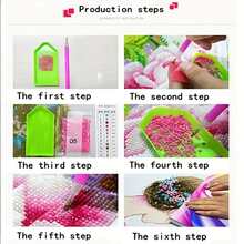 Ai146-Xj Rose Flower Diamond Painting Kit - Multicolor - View 7