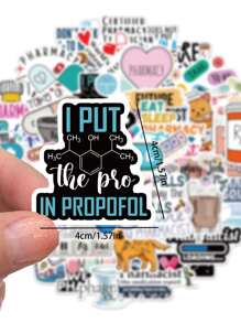 100 Sheets Cartoon Nurse & Pharmacist Doodle Stickers - Multicolor - View 5