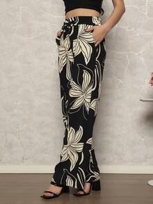 Women Pants - 黑色 - 查看 3